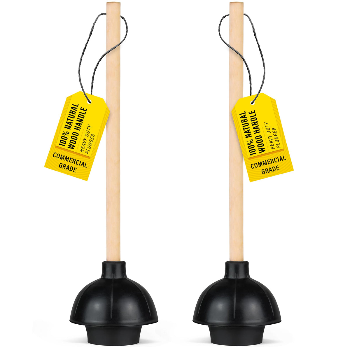 SteadMax front view of both plungers showing durable design and space-saving storage