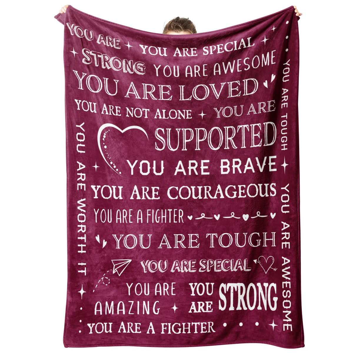 SteadStyle front view of blanket packaging showing comforting design and ready-to-gift benefit