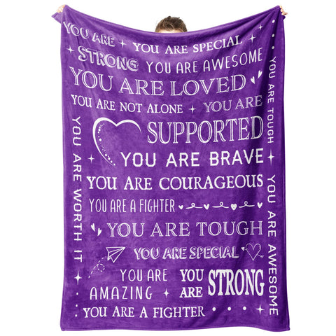 SteadStyle front view of get-well blanket showing full design and comfort