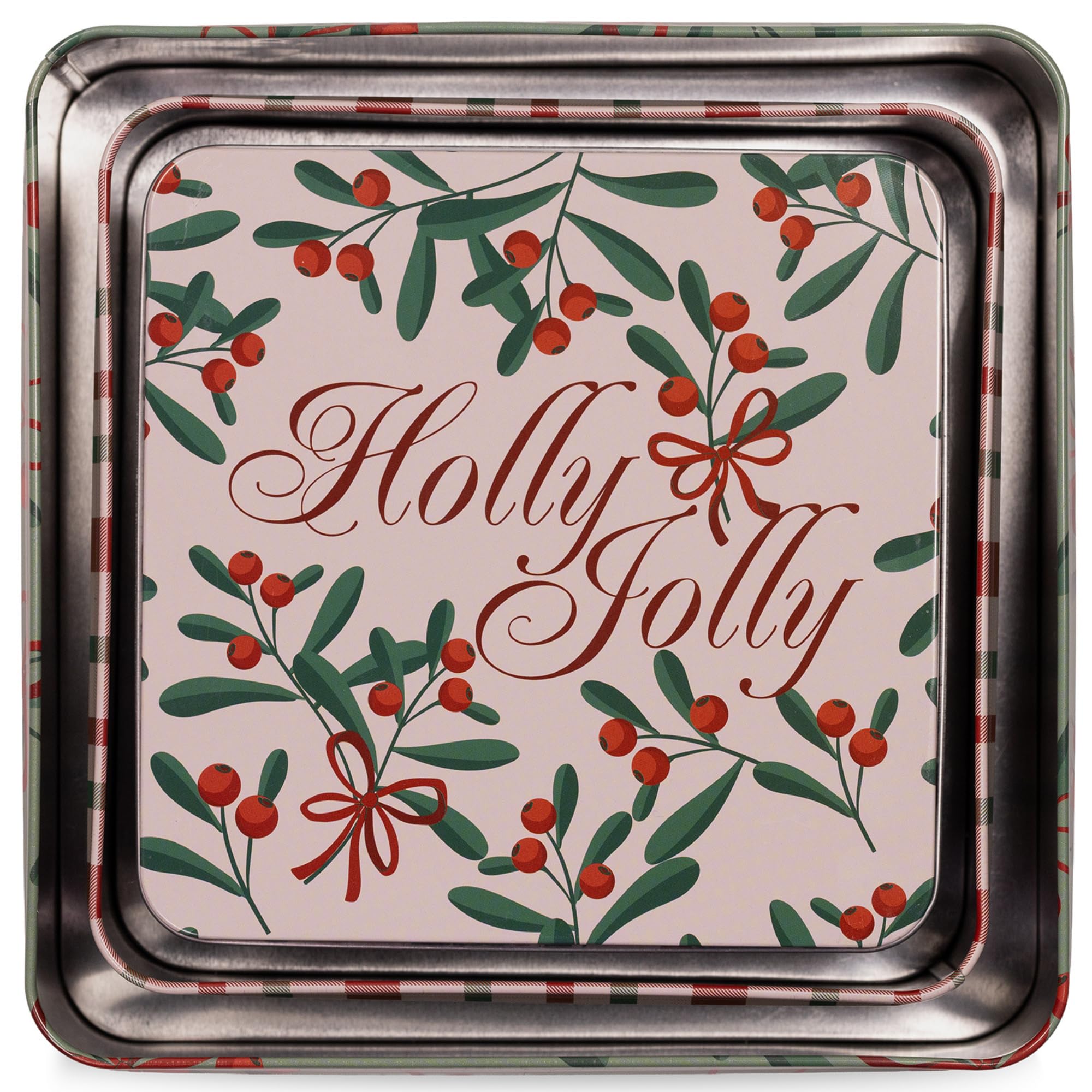 STEEL MILL AND CO. medium tin open with cookies inside showing convenient gifting