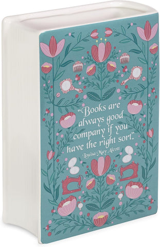 Steel Mill & Co. vase back quote detail adding literary character to decor