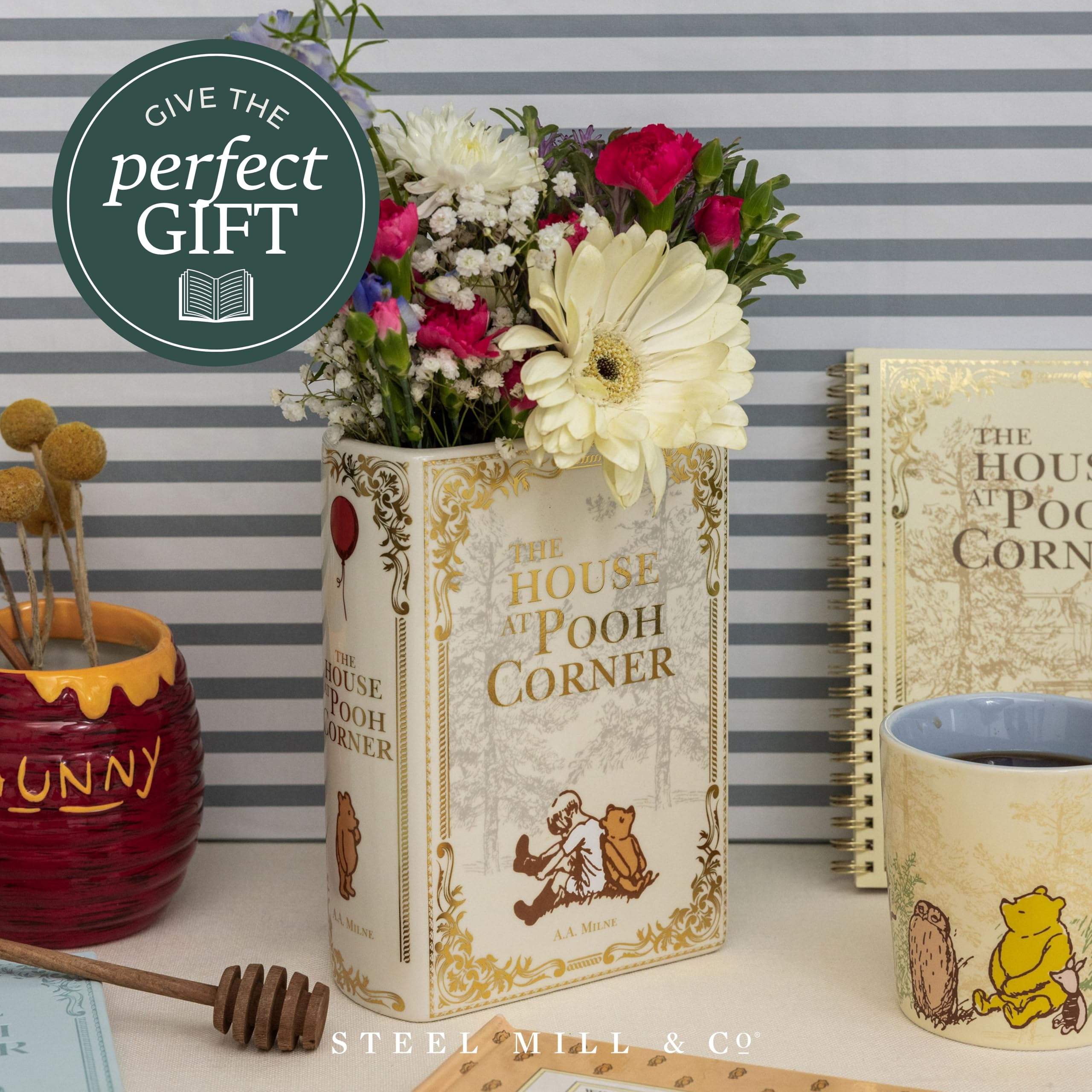 Steel Mill & Co. vase in a tabletop vignette to elevate everyday decor