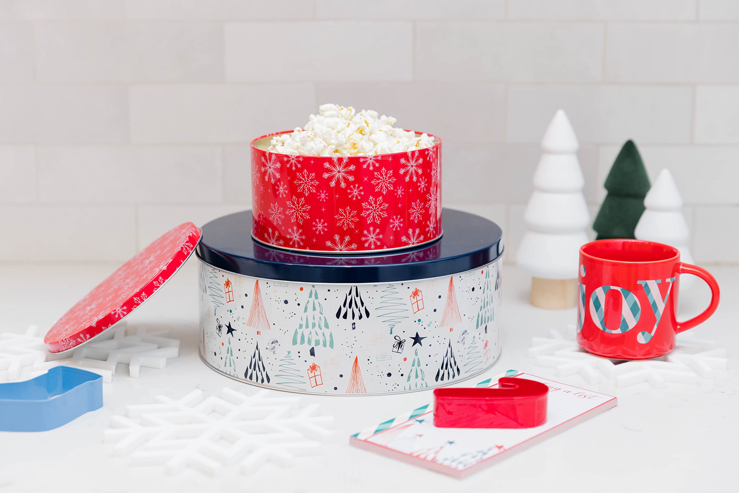 Steel Mill & Co. large tin filled with cookies, ideal for holiday batches