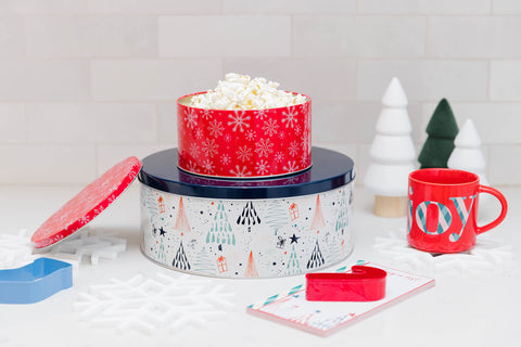 Steel Mill & Co. large tin filled with cookies, ideal for holiday batches