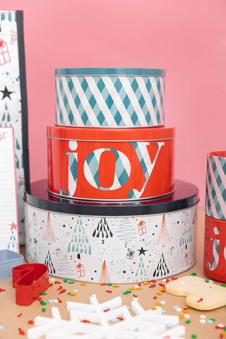 Steel Mill & Co. nested tins compact for storage, saves cabinet space