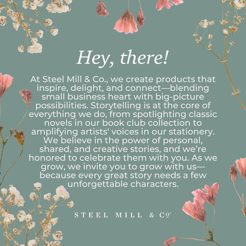 Steel Mill & Co. tins displayed on holiday table illustrating decorative presentation