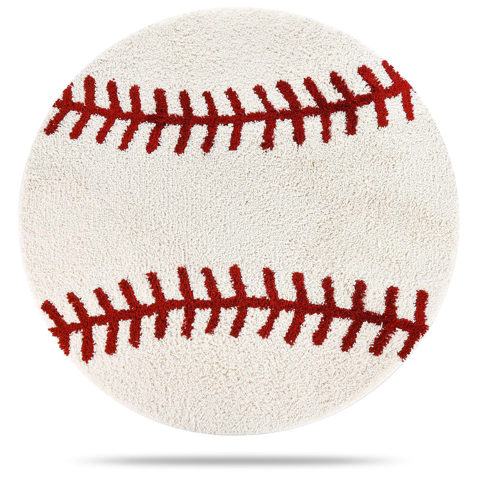 STEF baseball rug front view showing vibrant design and comfy surface