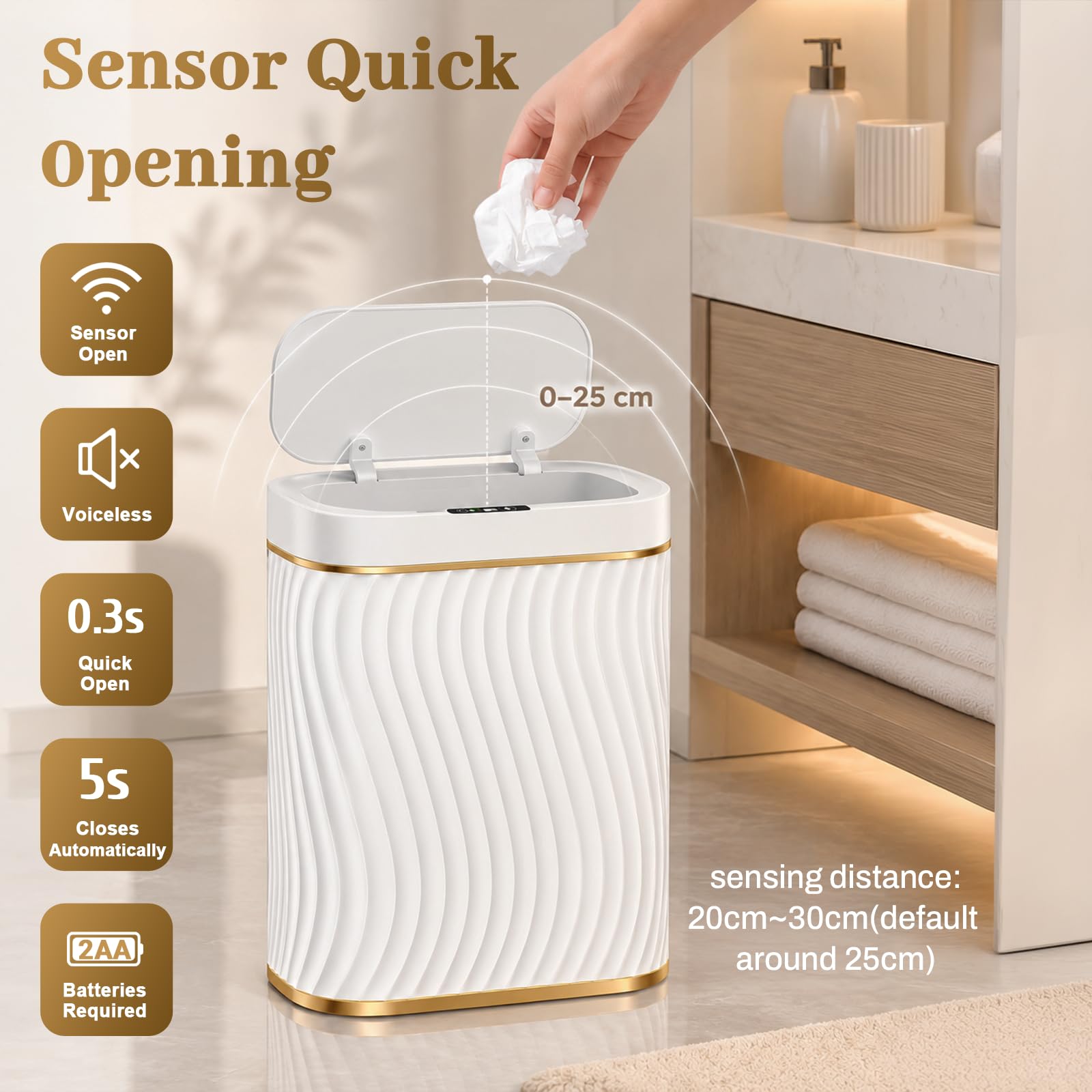 steo spce automatic lid opening to demonstrate touchless convenience and hygiene