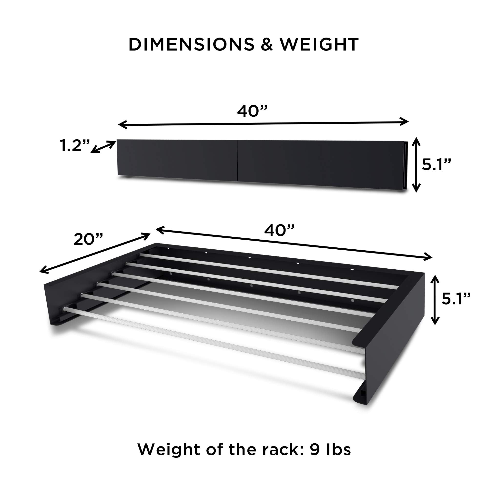 Step Up folded against wall showing compact profile benefit frees up room instantly