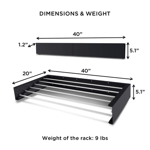 Step Up folded against wall showing compact profile benefit frees up room instantly