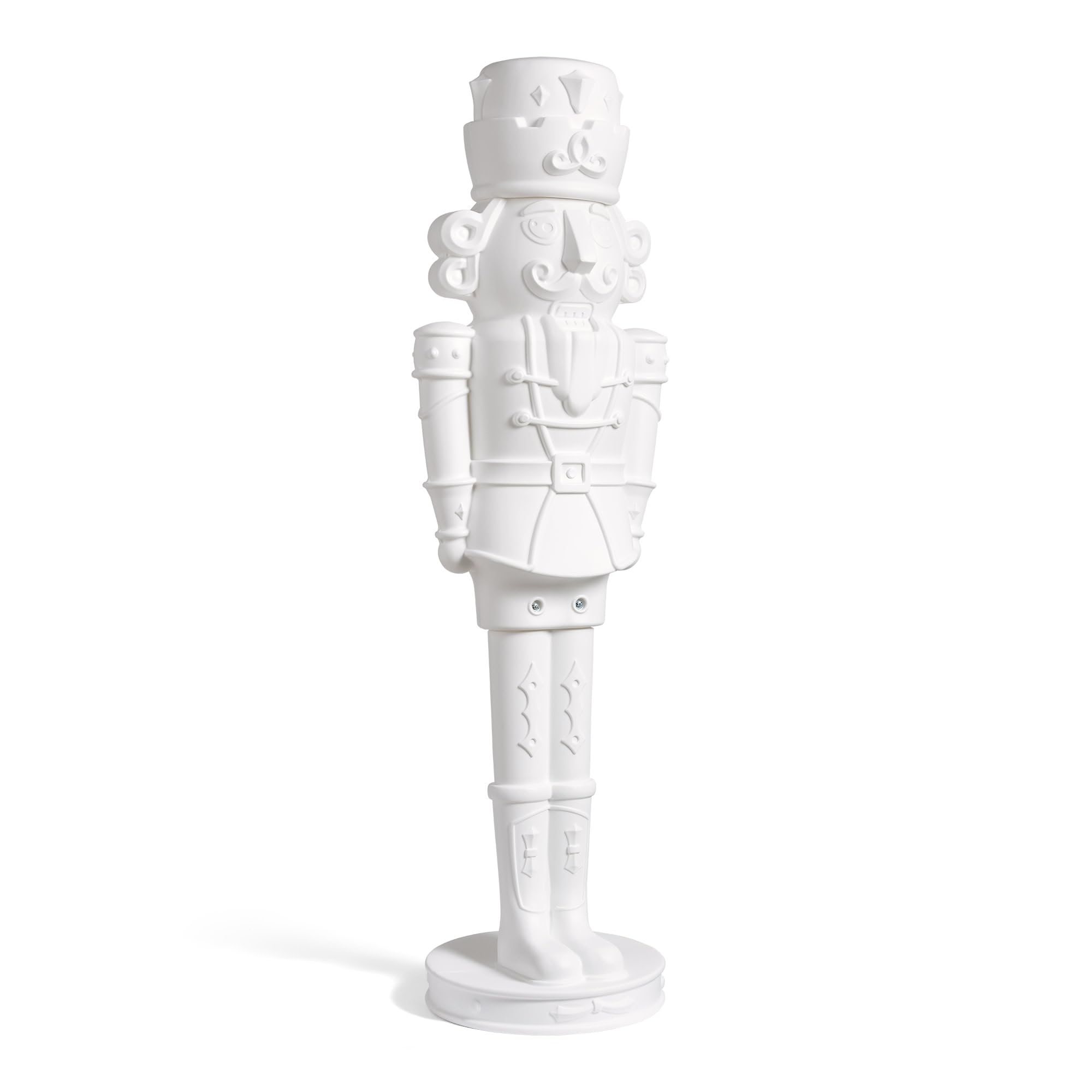 Step2 front view of 6-foot Nutcracker Prince showing bold holiday focal point