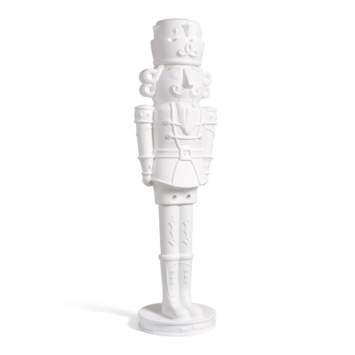 Step2 front view of 6-foot Nutcracker Prince showing bold holiday focal point