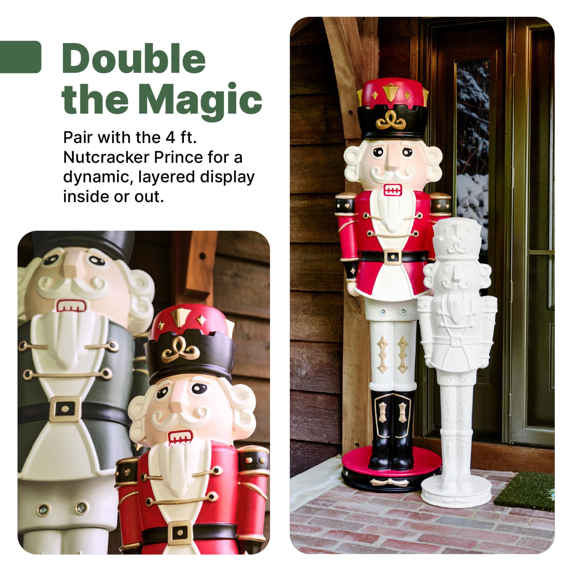 Step2 Nutcracker next to standard door showing 6-foot size for scale
