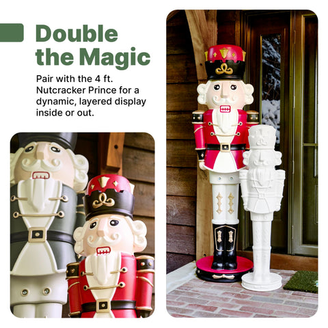 Step2 Nutcracker next to standard door showing 6-foot size for scale