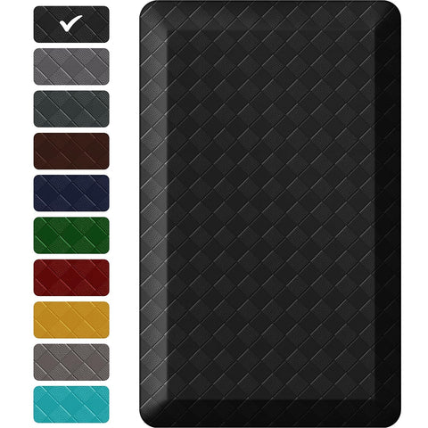 StepRite mat front view showing full 32x20 black surface and comfort