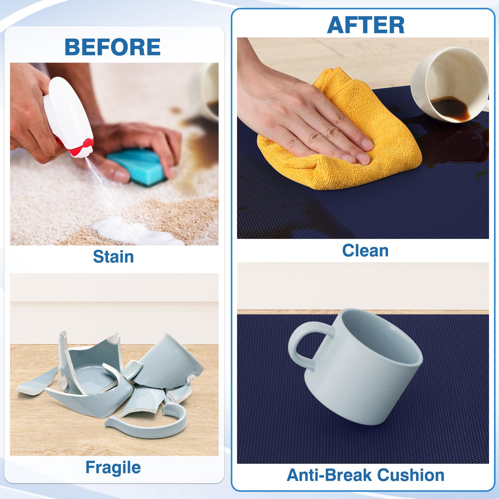 StepRite mat in use by sink providing cushioned standing comfort