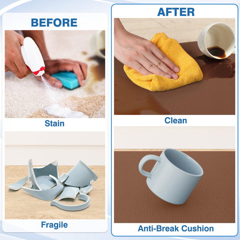 StepRite mat placed under sink demonstrating comfort and spill protection