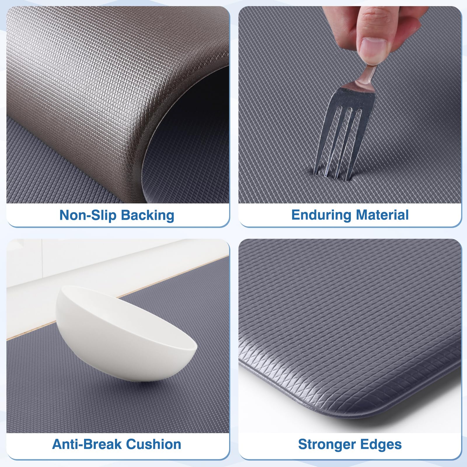 StepRite side profile highlighting 0.4 inch cushioning for pressure relief