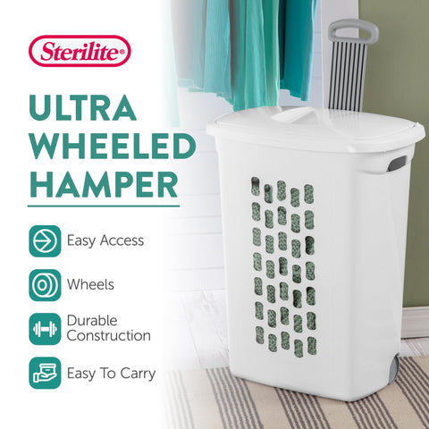 Sterilite hamper close-up of plastic texture for durable everyday use