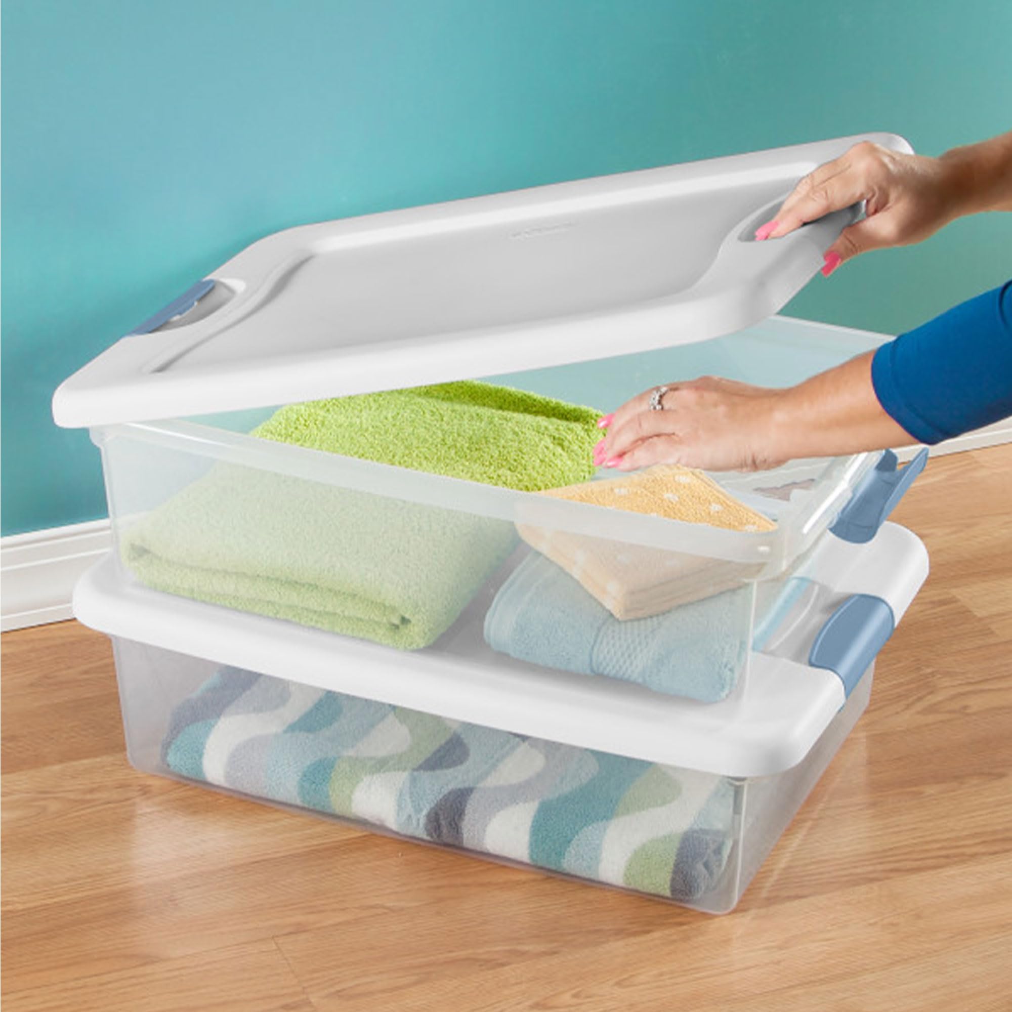 Sterilite lid margin with writable area for labeling and sorting