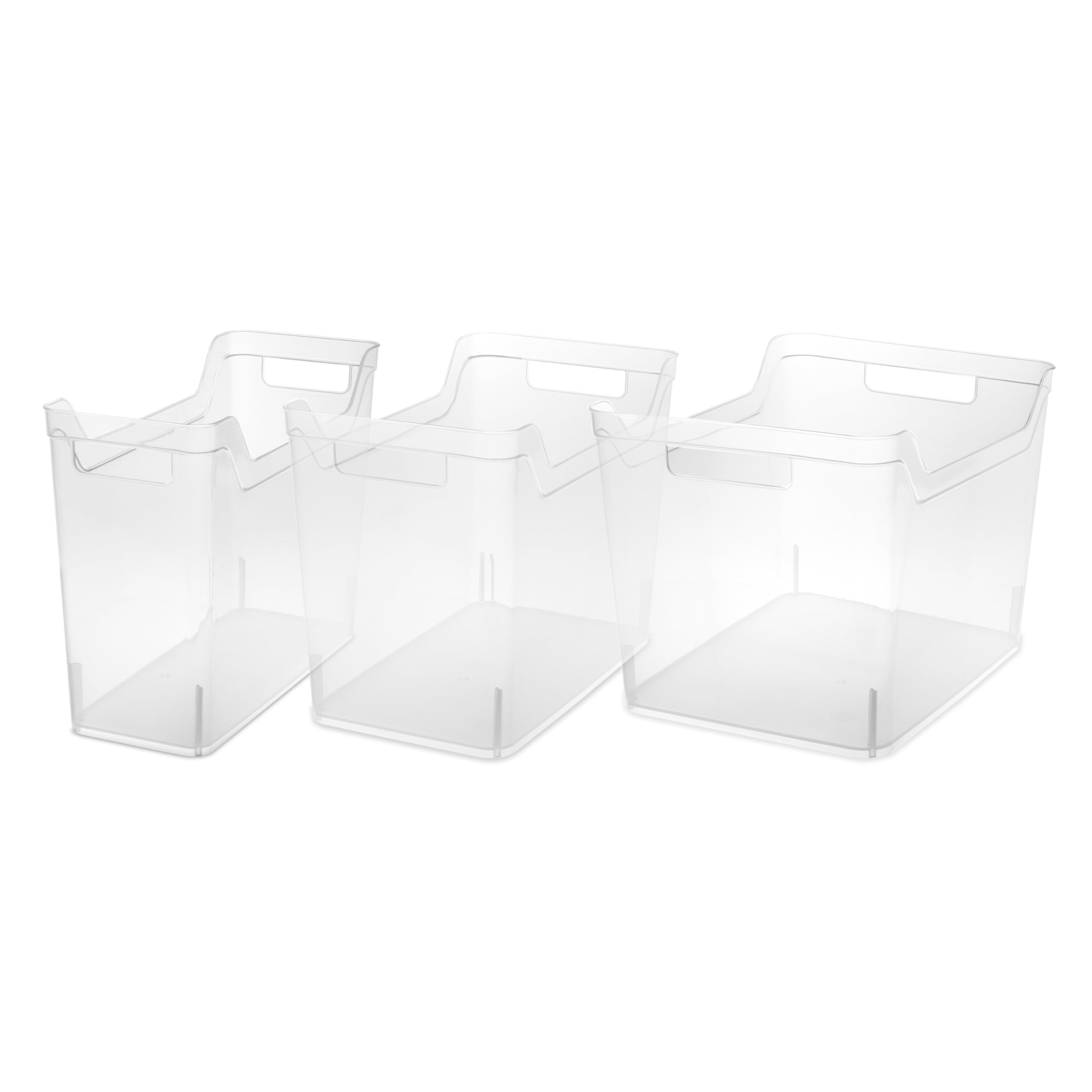 Sterilite narrow shelf bin holding kids craft supplies for tidy, accessible play
