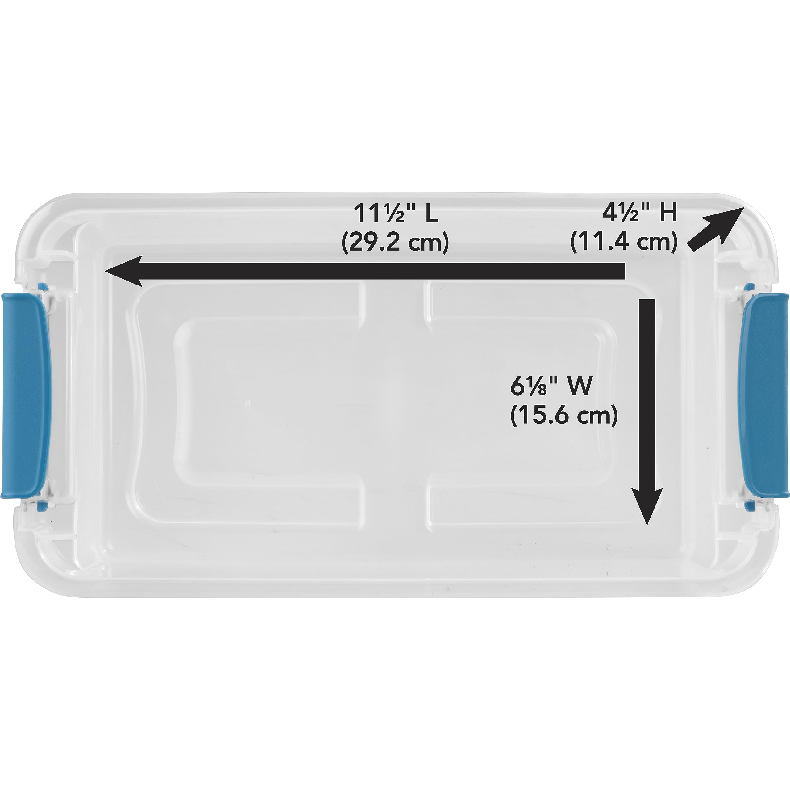Sterilite box held in hand showing compact size and portability benefit