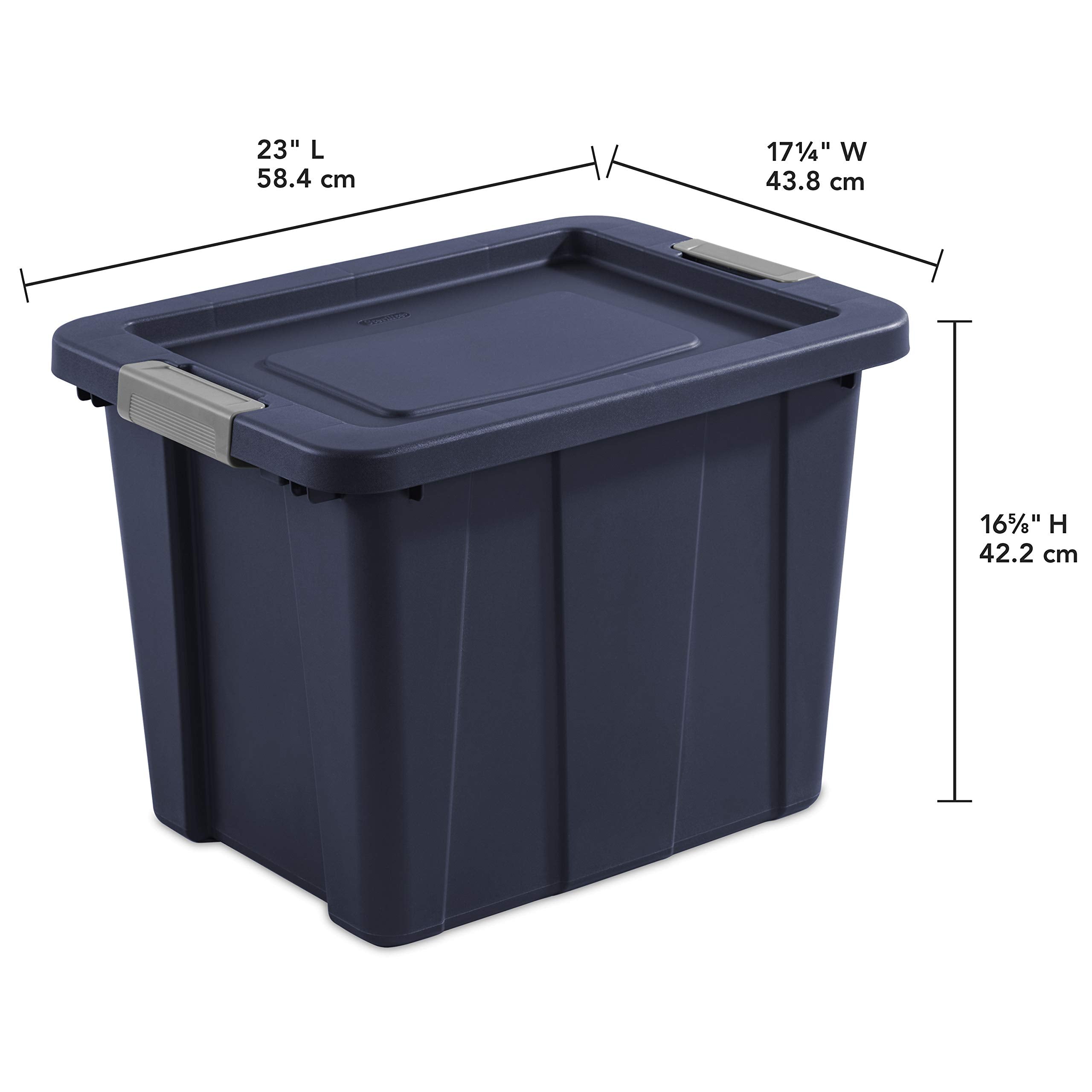 Sterilite Tuff1 close-up of robust latches keeping lid secured during transport