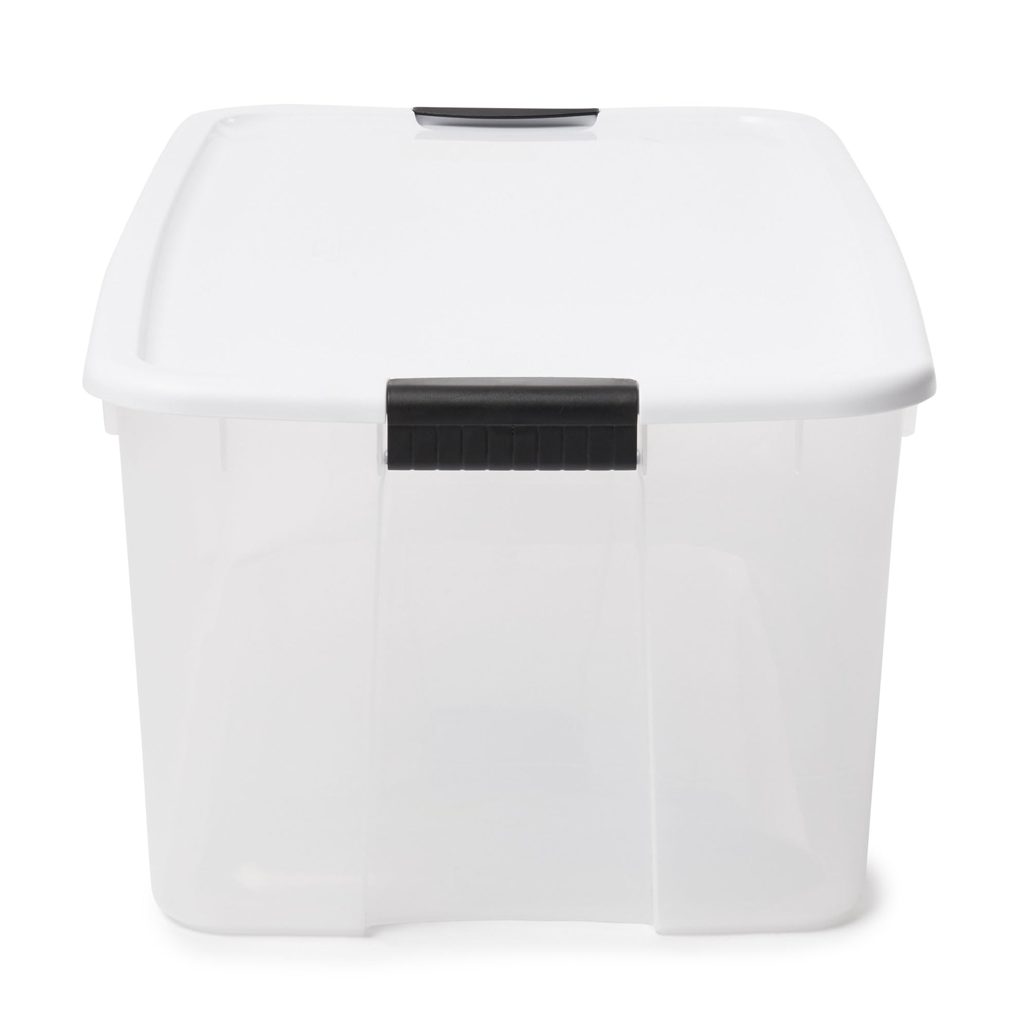 Sterilite four-pack arrangement highlighting multiple bins for bulk storage efficiency