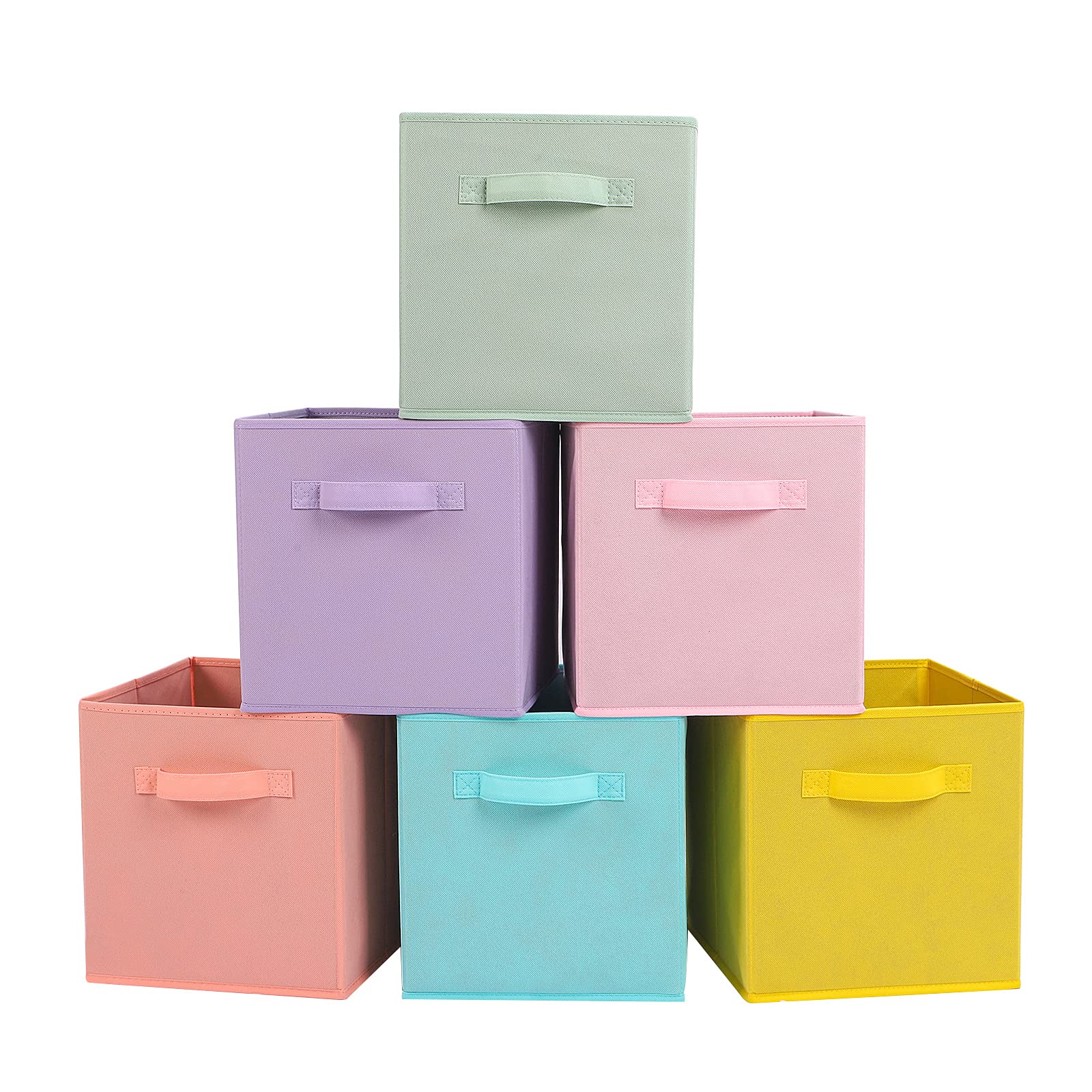 Stero six-pack front view showing colorful cubes and tidy storage benefit