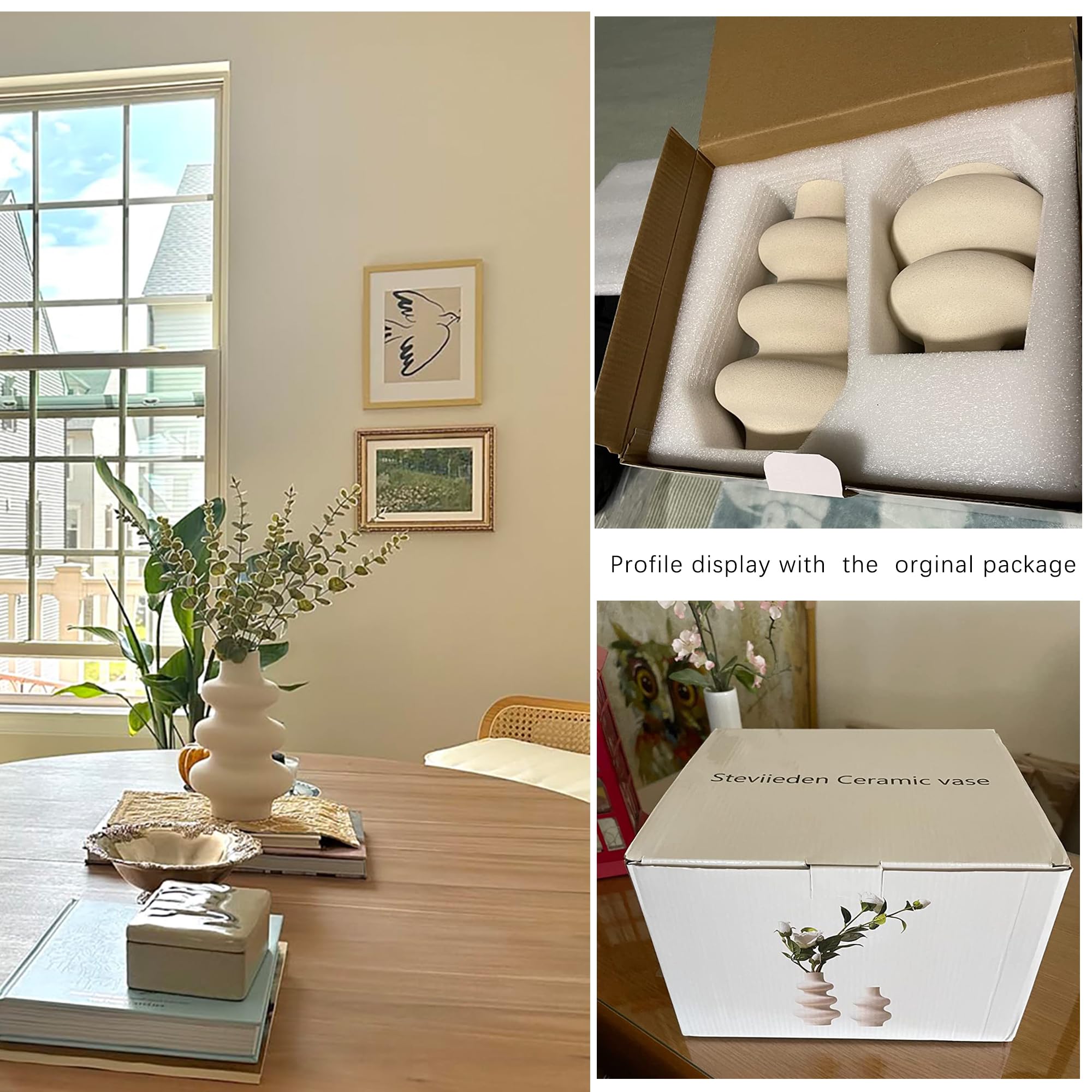 Steviieden styled with pampas grass creating boho focal point