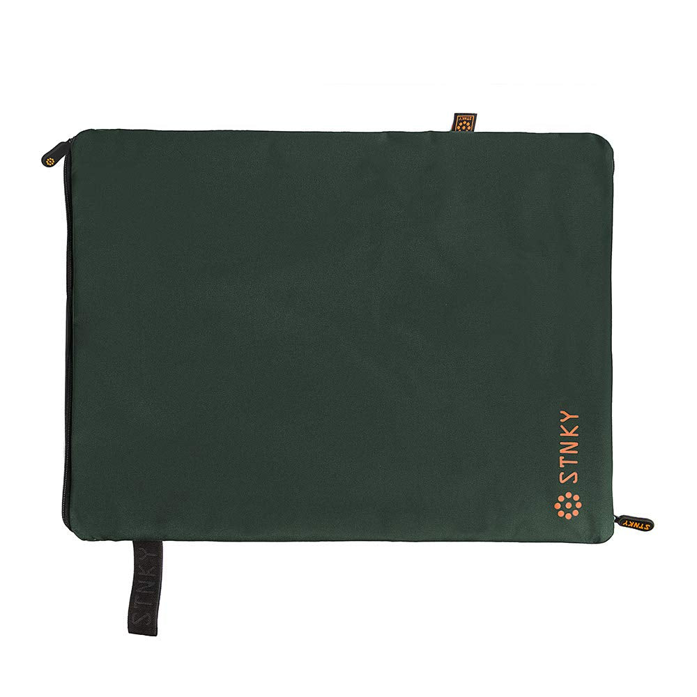 STNKY open with internal mesh pocket showing organized wet gear