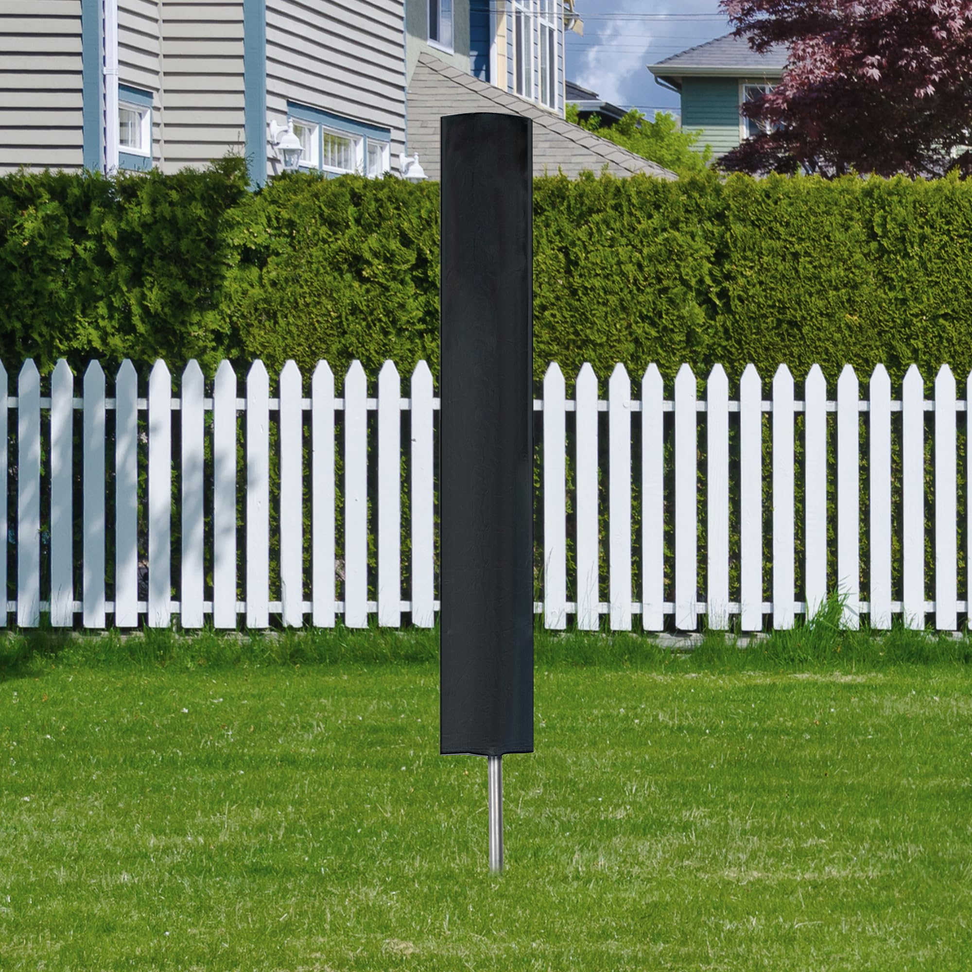 STO STO metal ground spike and base inserted in soil for secure stable installation benefit