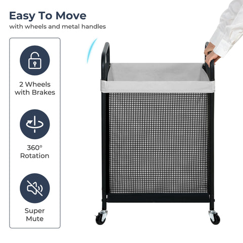 STO STO laundry hamper in bedroom setting illustrating space-saving and organized living