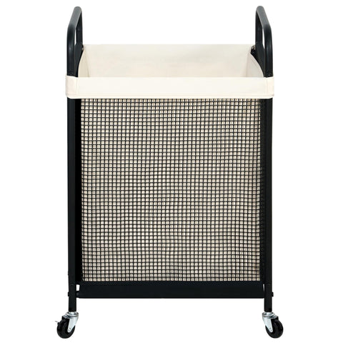STO STO front view of rolling 90L hamper showing compact footprint and capacity