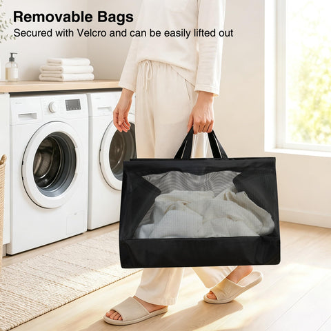 STO STO photo of large bag openings being loaded to show easy toss-and-remove convenience