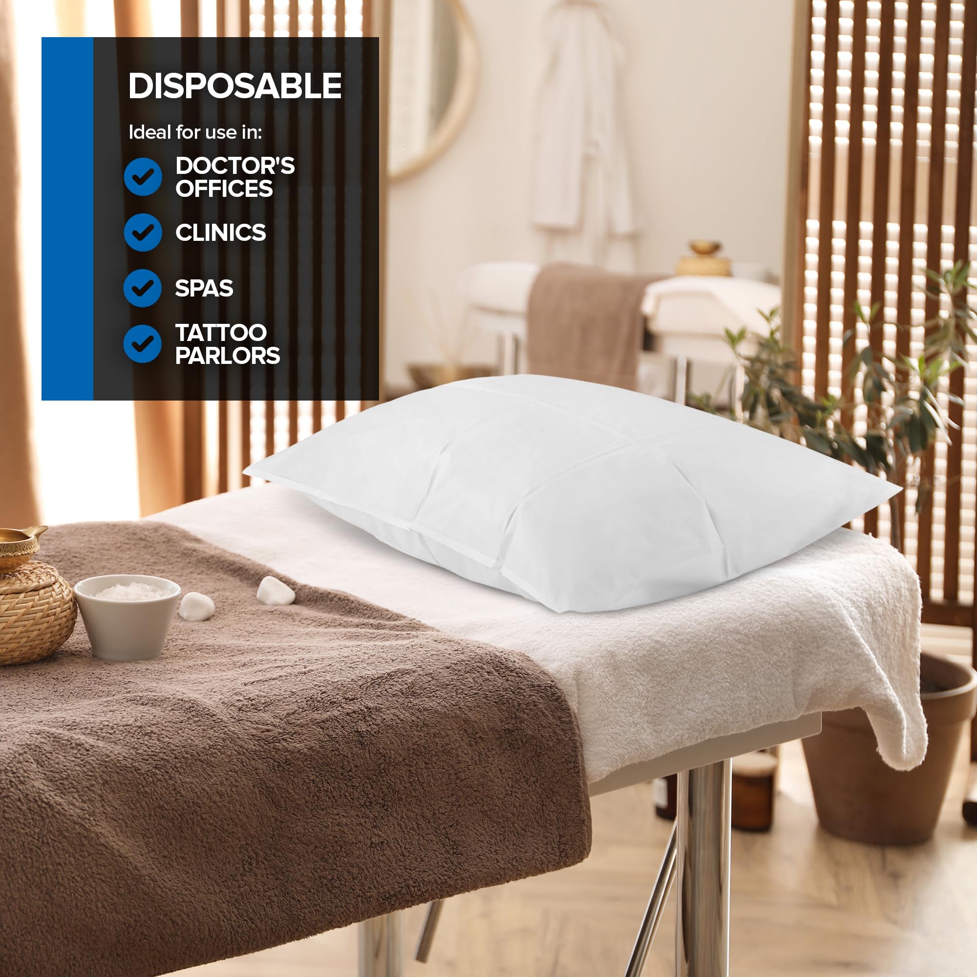 Stock Your Home pillow covers in clinic setting showing hygienic readiness