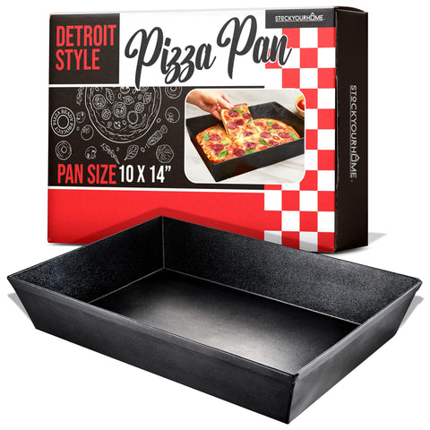 Stock Your Home front view of pan showing durable build and shape for even pizza baking