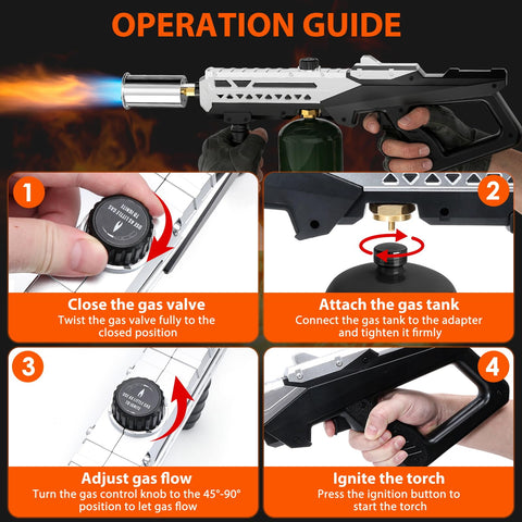 Stolora torch held in hand to show size and comfortable handling benefit