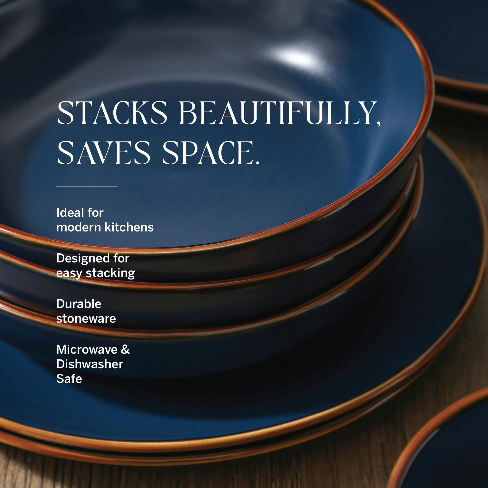 Stone Lain pasta bowl detail highlighting deep curve and generous capacity benefit