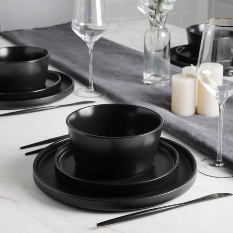 Stone Lain Celina salad plates stacked to show compact storage and consistent glaze