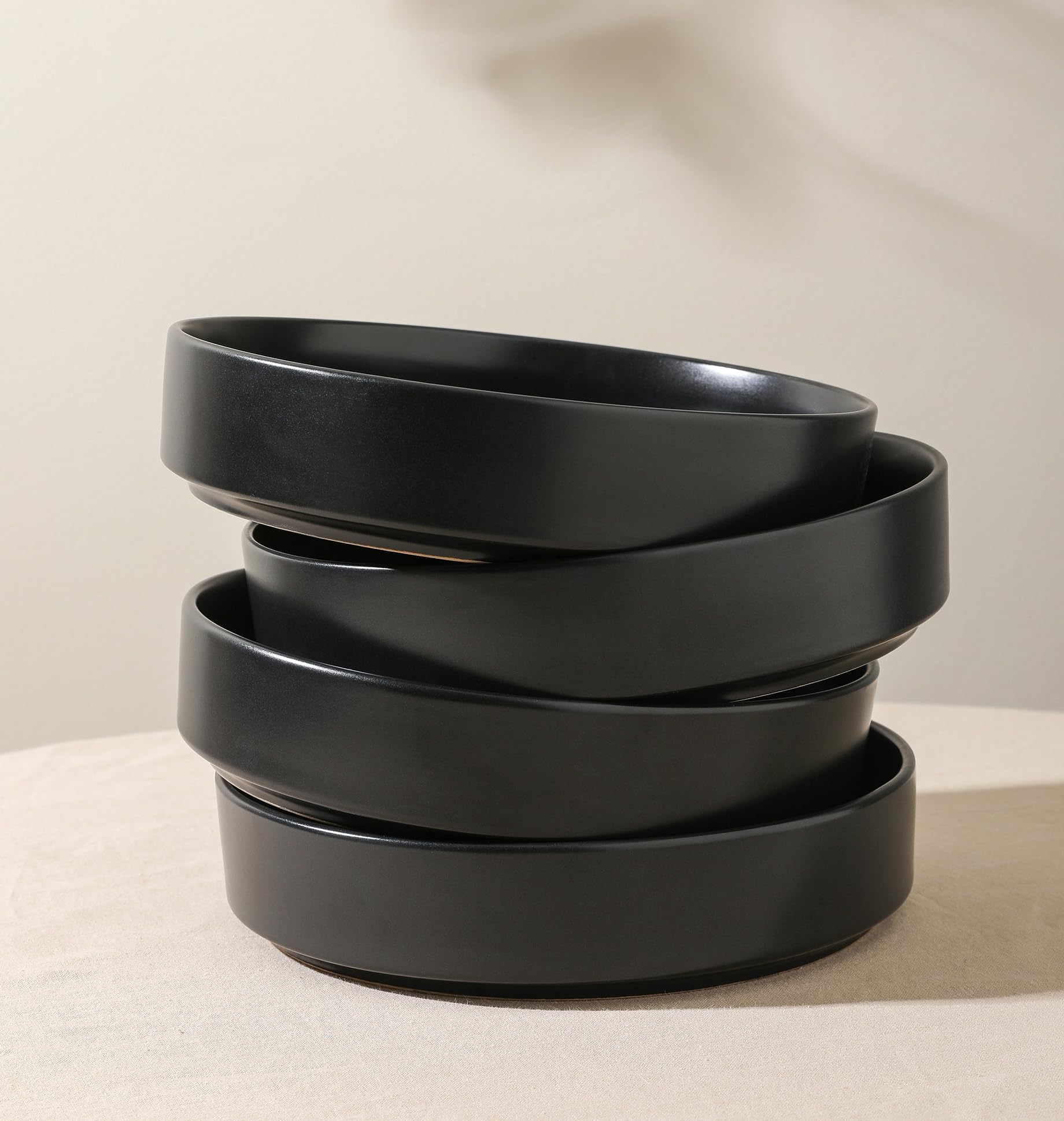 Stone Lain top-down view of one Celina bowl showing 8-inch diameter and plating area