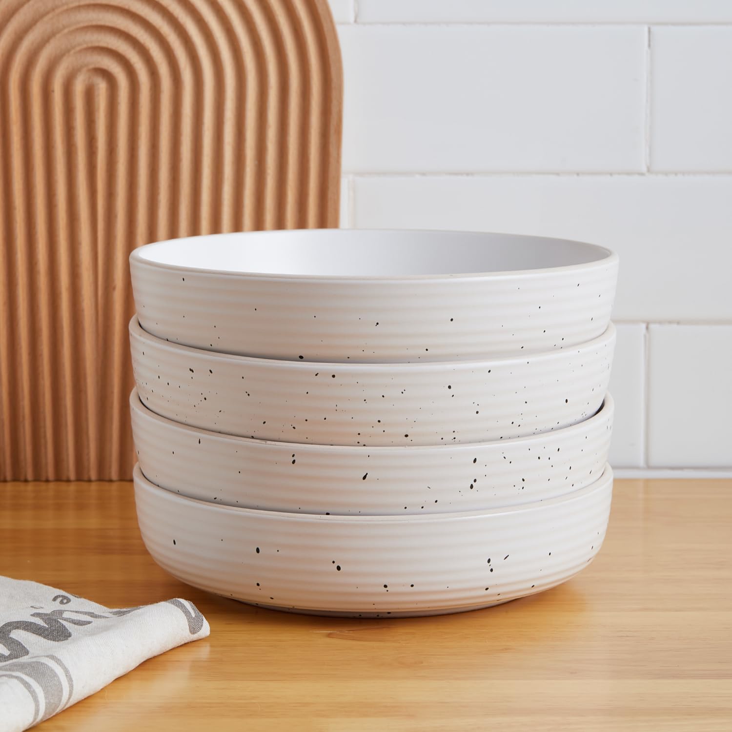 Stone Lain Lauren pasta bowl close-up of glaze texture showing artisanal detail and durability