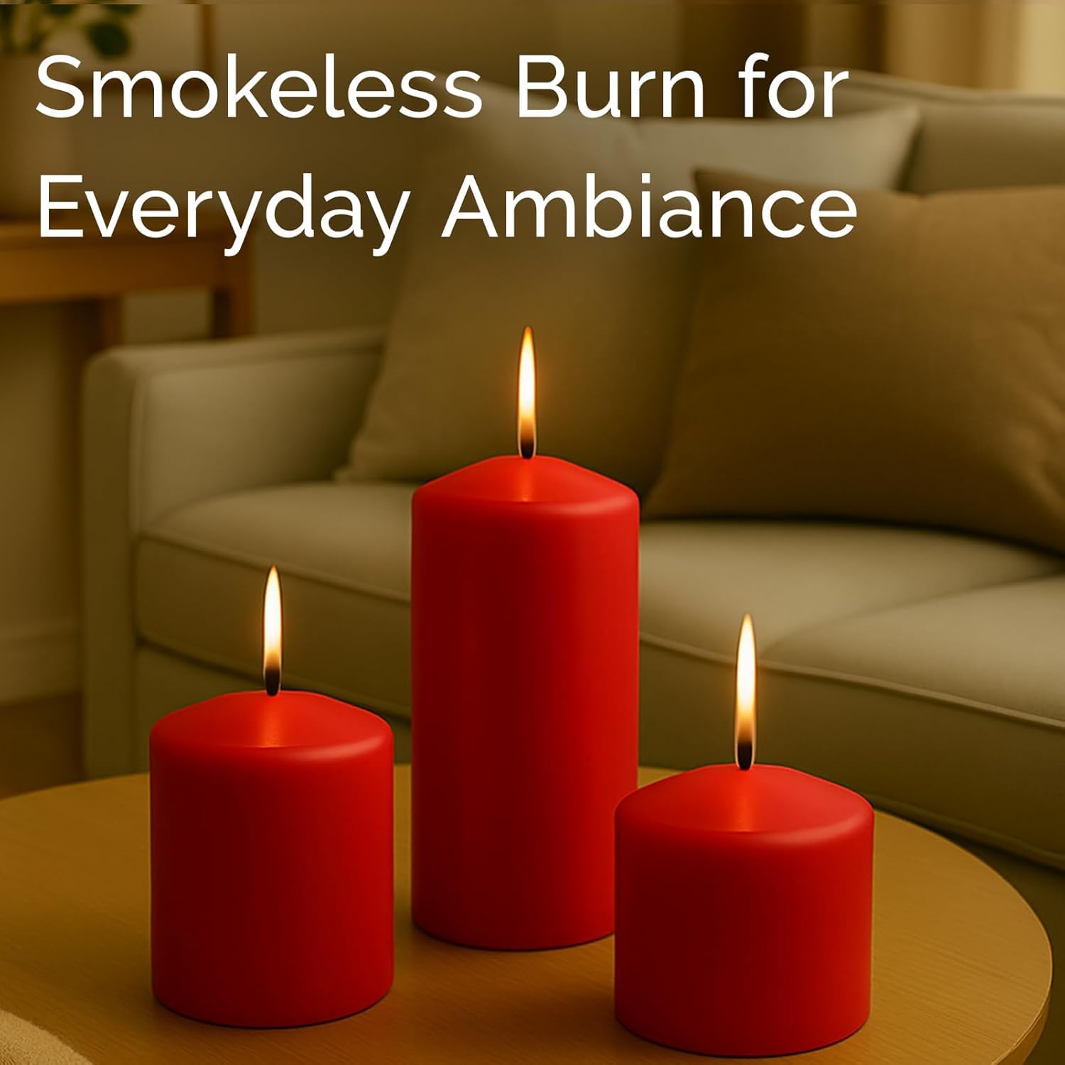 Stonebriar candles on mantel lifestyle showing festive ambiance