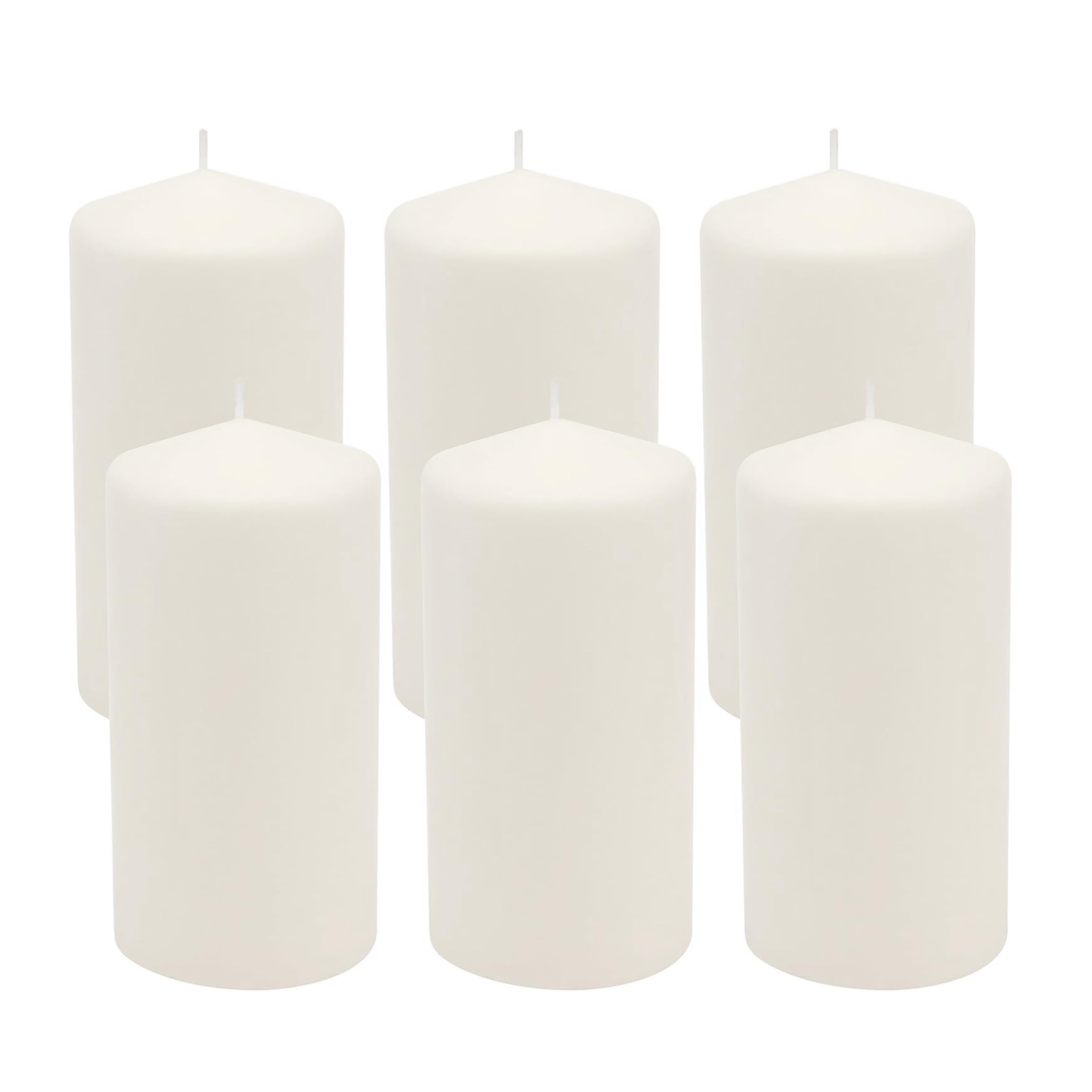 Stonebriar front packaging showing six candles and secure divided box for protection