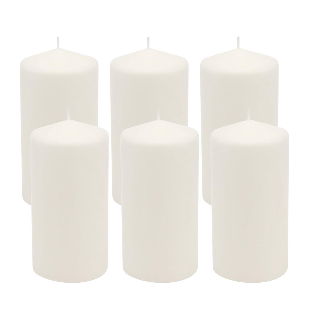 Stonebriar front packaging showing six candles and secure divided box for protection