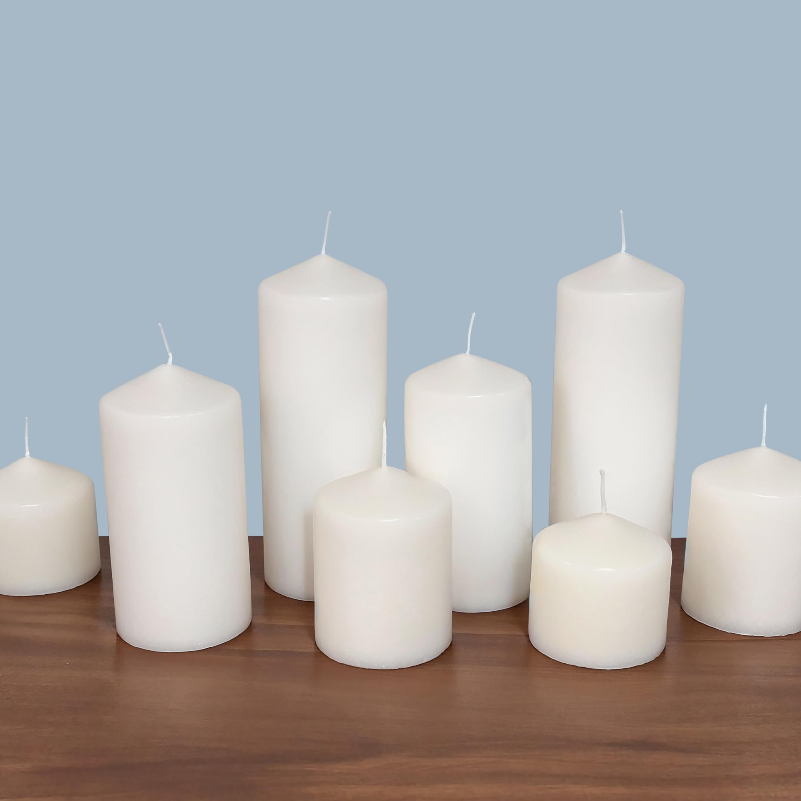 Stonebriar pillars arranged on a mantel to demonstrate decorative use