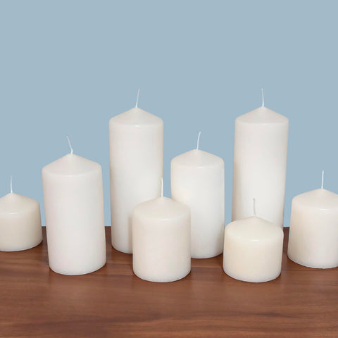 Stonebriar pillars arranged on a mantel to demonstrate decorative use