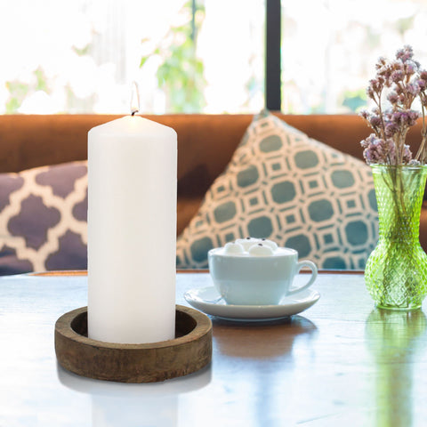 Stonebriar side profile of 3x8 inch pillar showing classic round shape