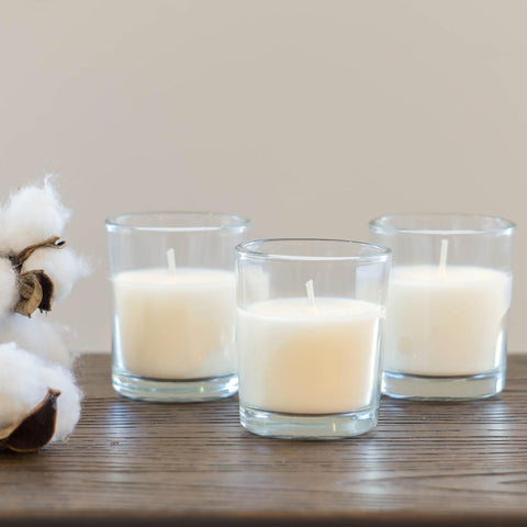 Stonebriar votives staged in emergency kit for storm-ready lighting
