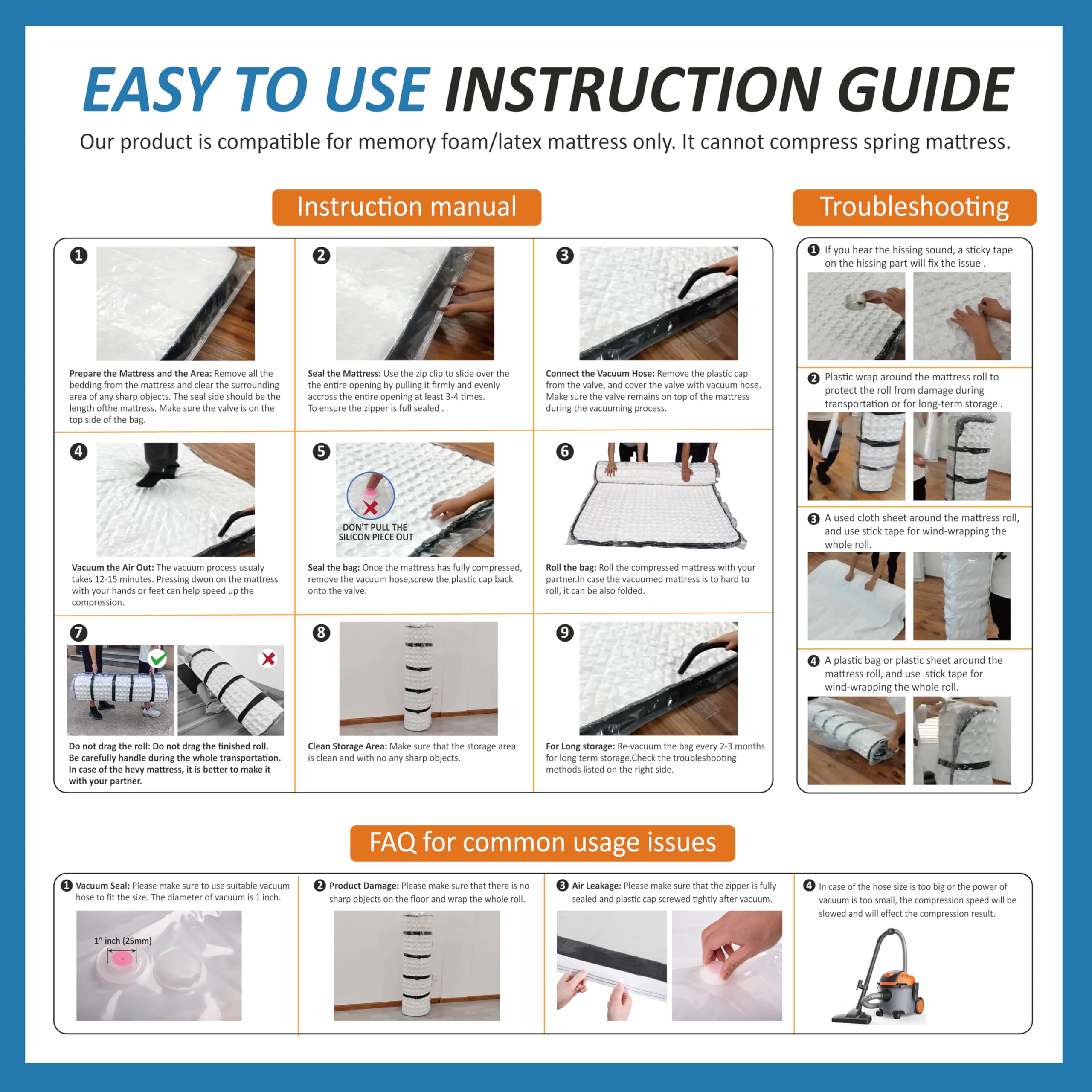 Storage Logic movers lifting vacuum-sealed mattress making moving less effort